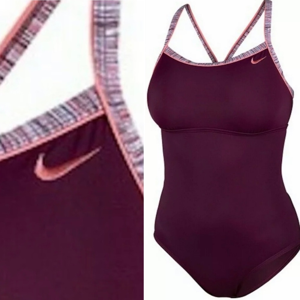 ‼️SOLD‼️ NIKE Racerback Purple XL NWT One Piece Swimsuit - Picture 2 of 12
